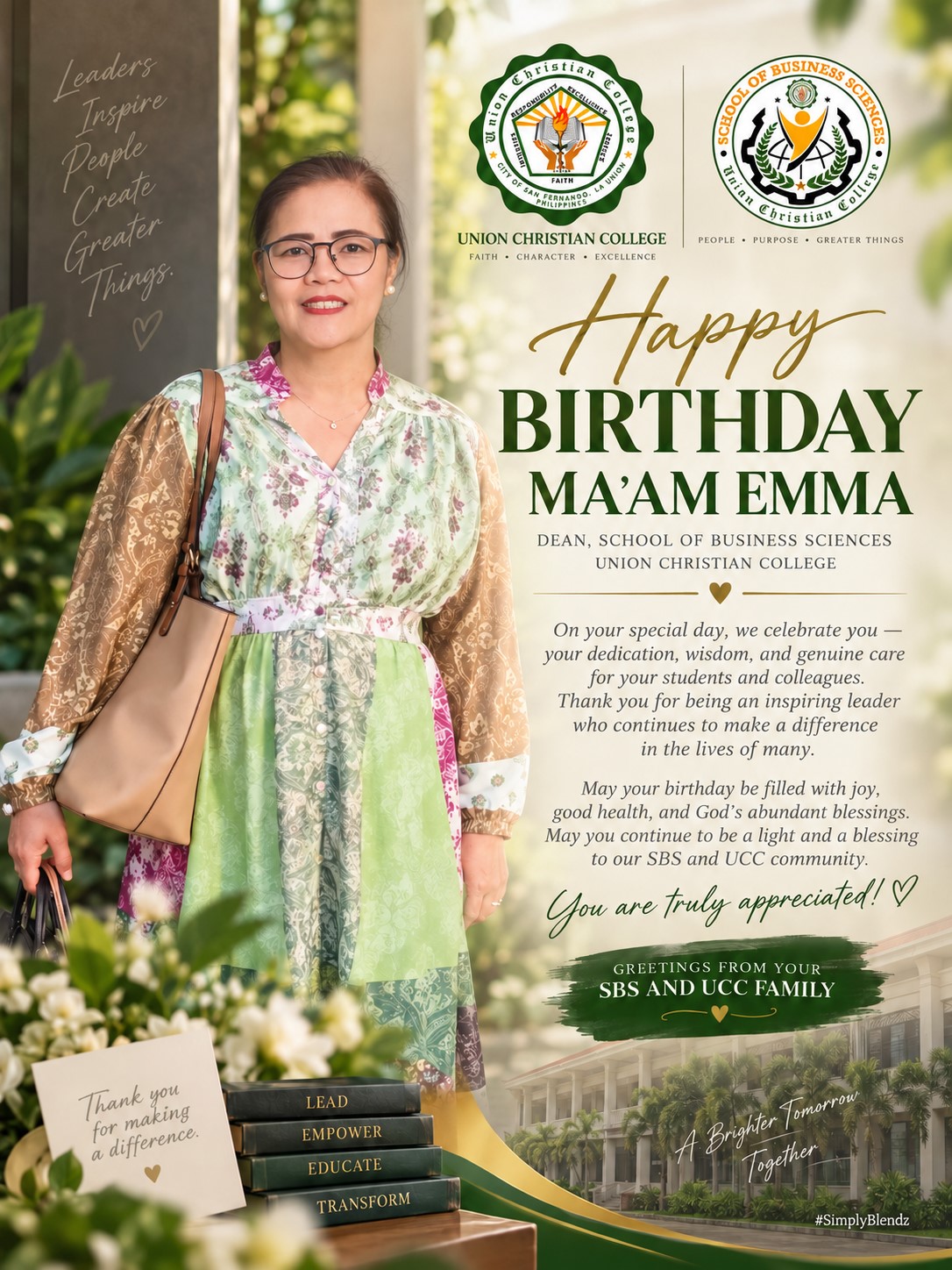 🎉 HAPPY BIRTHDAY, MA’AM EMMA! 💚💛