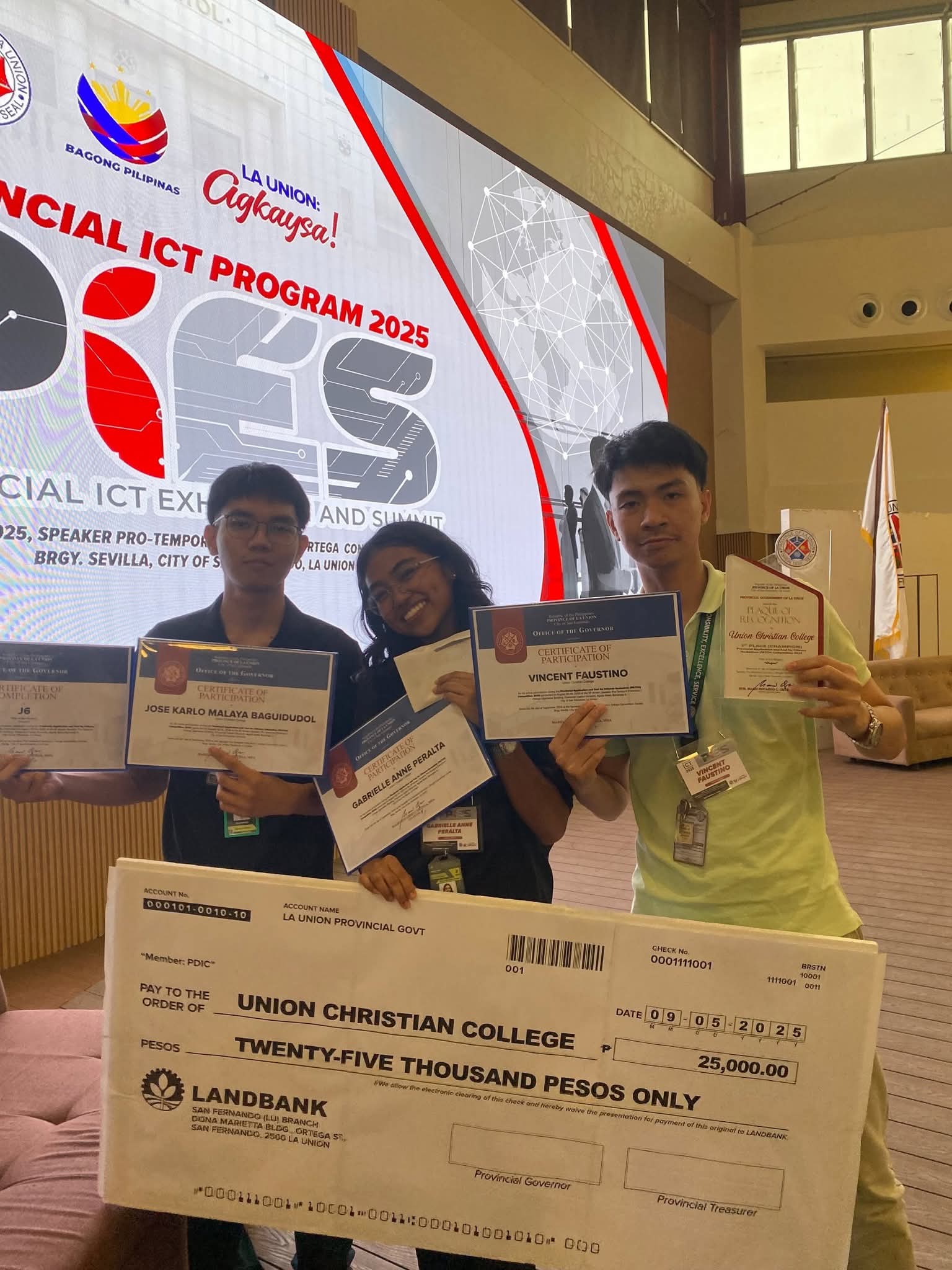 Congratulations to the UCC team(SBS- BSCS/BSIS)